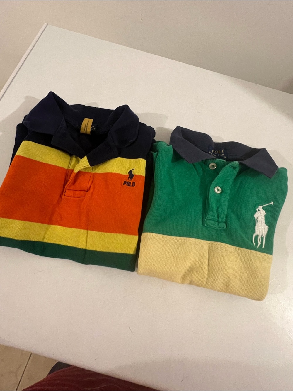 Polo by Ralph Lauren Kids' Green & Cream Colorblock Polo Shirt